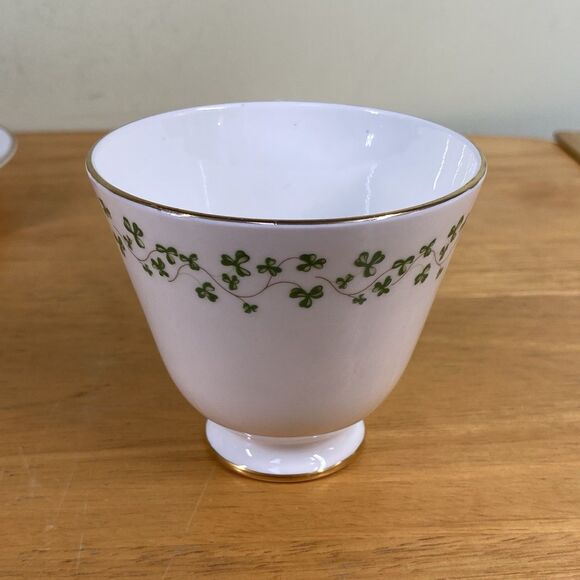 Vintage Royal Tara Bone China Teacup & Saucer Set Ireland Clover St Patrick' Day - Picture 12 of 16